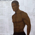 Untitled 1 by Sunil Padwal, Original Acrylic Figurative Painting on Canvas, Large Square Wall Art