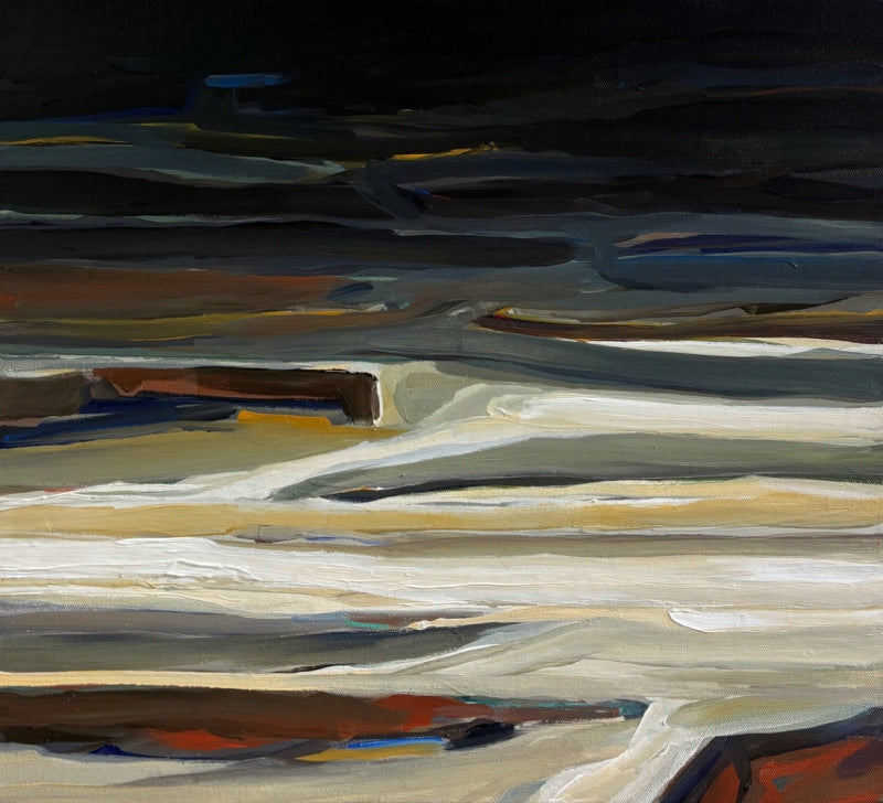 Untitled 1' abstract acrylic painting by artist Suresh Nattar, 20x18 inch, on canvas