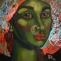 Untitled 1' figurative acrylic painting by artist Suruchi Jamkar, 12x12 inch, on canvas