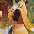 Untitled 1' figurative acrylic painting by artist Agacharya A, 30x24 inch, on canvas