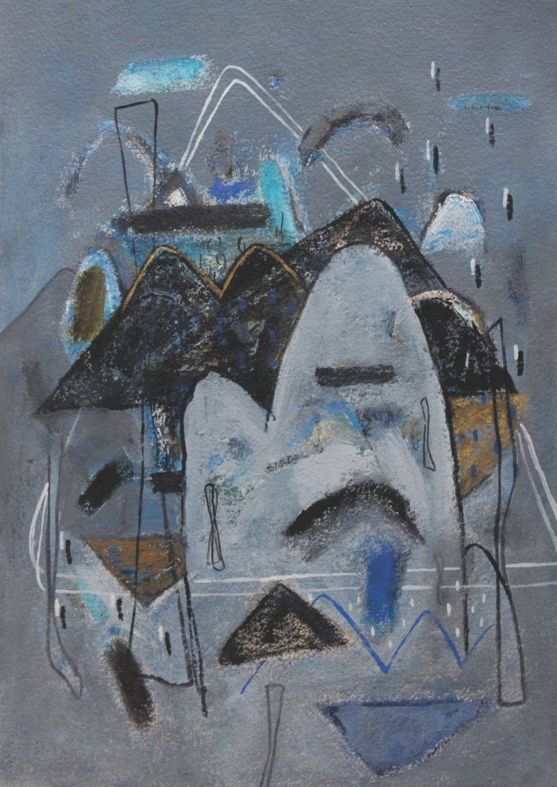 Untitled 1' abstract acrylic painting by artist Amit Bankar, 20x14 inch, on paper