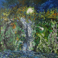 Untitled 1 by Palash Chandra Naskar, Original Acrylic Nature Painting on Paper, X-Small Vertical Wall Art