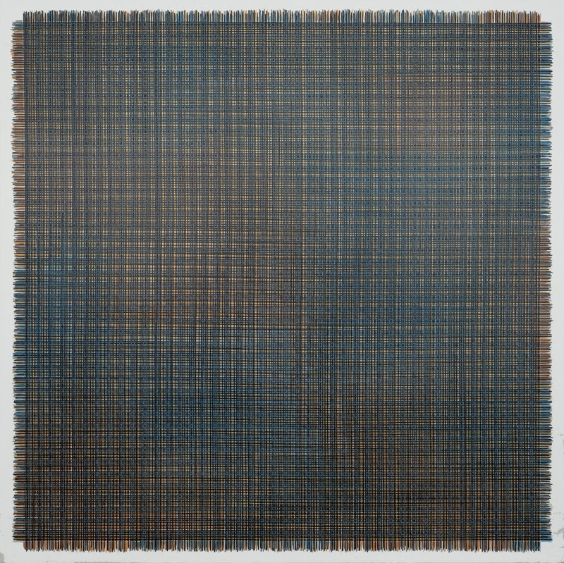 Untitled 1' abstract acrylic painting by artist Harisha Chennaganod, 48x48 inch, on linen