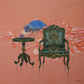 Untitled 1' contemporary acrylic painting by artist Jasbinder Singh, 36x36 inch, on canvas