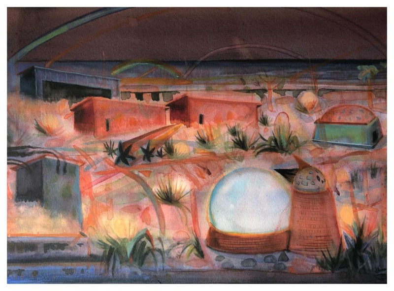 Untitled 1' contemporary watercolor painting by artist S N Sujith, 11x14 inch, on paper