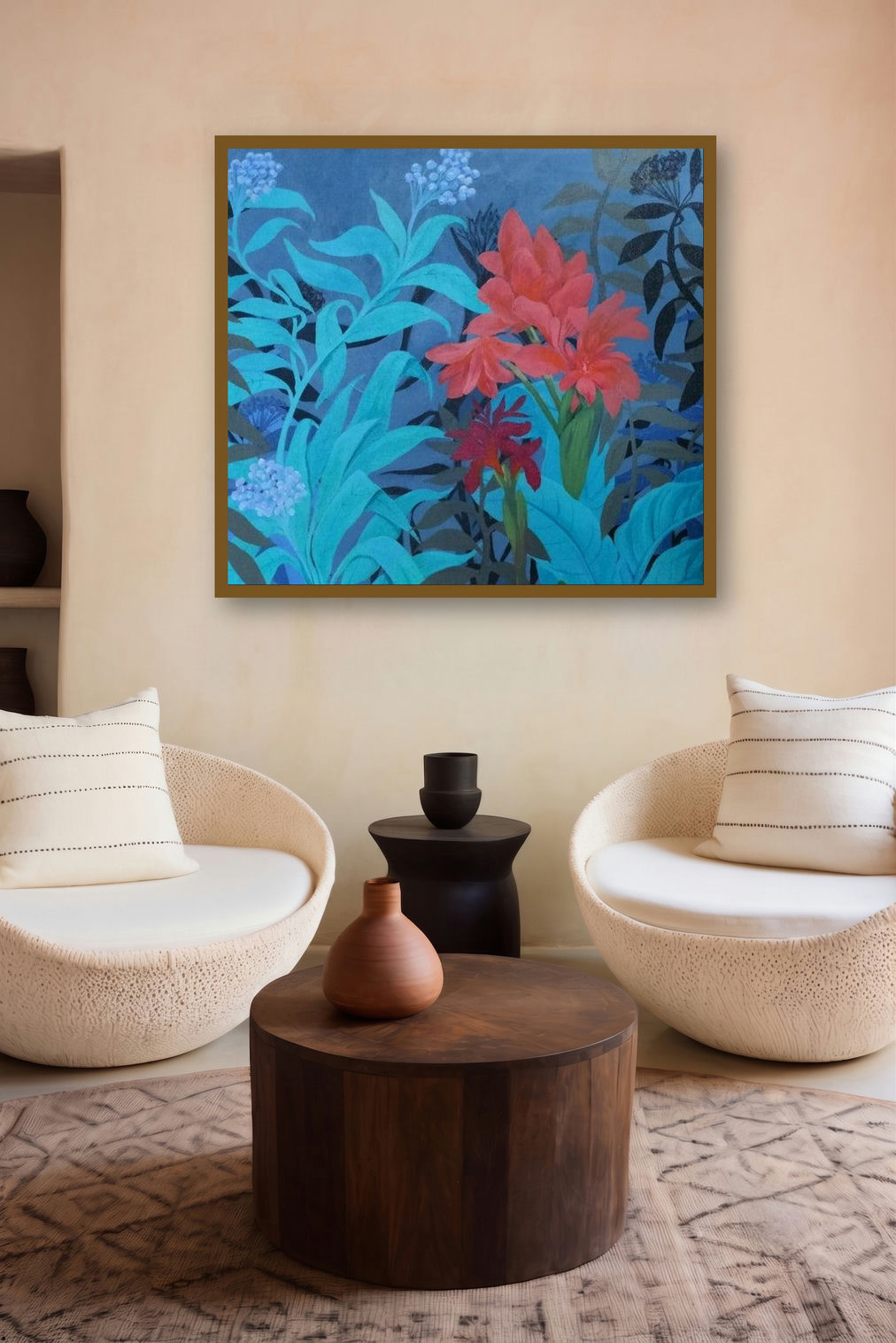 Untitled 1 (Exotic Beauty**) by artist Gopal roy displayed in a Indian Art gallery
