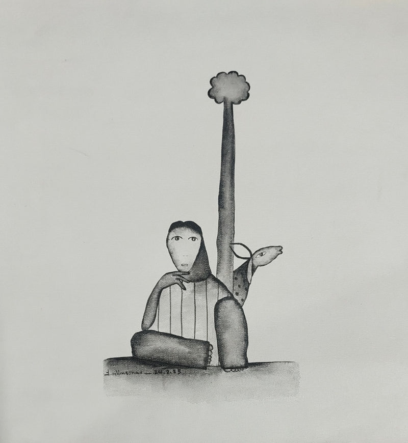 'Untitled 10' contemporary acrylic painting by artist Taslim Jamal, 12x12 inch, on canvas