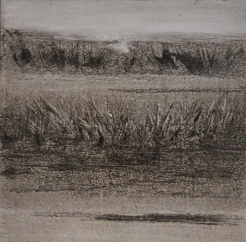 Untitled 101' abstract oil painting by artist Vipta Kapadia, 14x14 inch, on canvas