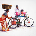 Figurative watercolor painting titled 'Untitled 11', 20x30 inch, by artist Siva Balan on Paper