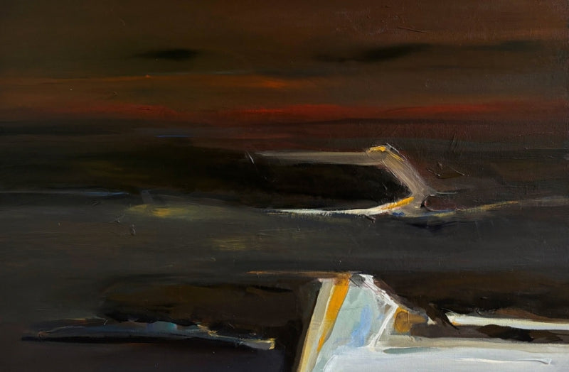 Untitled 11' abstract acrylic painting by artist Suresh Nattar, 30x40 inch, on canvas