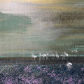 Untitled 11' nature mixed-media painting by artist Vyoma Parikh, 30x42 inch, on linen
