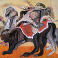 Untitled 11' contemporary acrylic painting by artist Susmita Chowdhury, 9x13 inch, on canvas