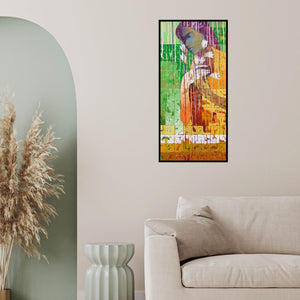 In-situ view of Swati Sable's 'Untitled 11 (A Floral Reverie)' painting in a room