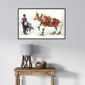 In-situ view of Siva Balan's 'Untitled 11' painting in a room