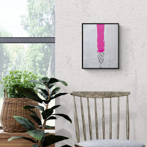 Ashvini Vidhate's 'Untitled 11 (Pierced)' Painting visualized above a sofa in a contemporary room