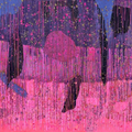 Untitled 11' abstract acrylic painting by artist Rambali Prajapati, 43x76 inch, on canvas
