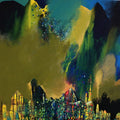 Untitled 11' abstract acrylic painting by artist Pradip Sengupta, 30x30 inch, on canvas