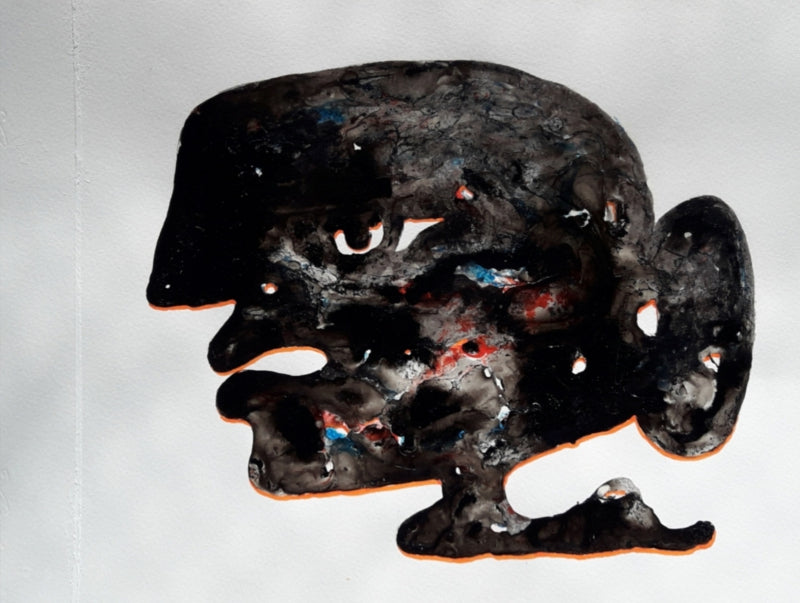 Untitled 11' contemporary mixed-media painting by artist Raosaheb Gagare, 8x12 inch, on canvas