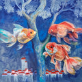 Untitled 11' contemporary acrylic painting by artist Sovon Manna, 30x36 inch, on canvas
