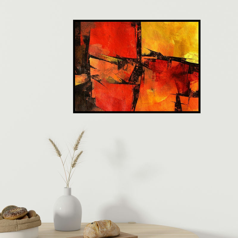 In-situ view of Siddhesh Rane's 'Untitled 110' painting in a room