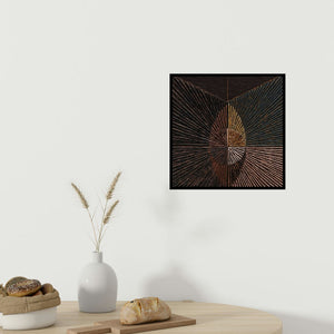 In-situ view of Sandesh Khule's 'Untitled 116 (Dark Star)' painting in a room