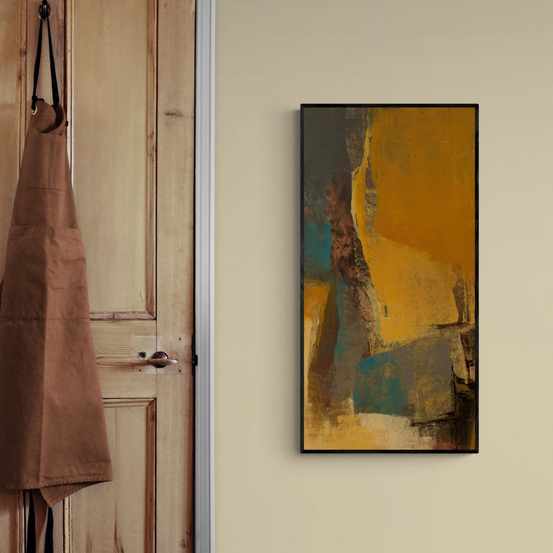 In-situ view of Siddhesh Rane's 'Untitled 119' painting in a room