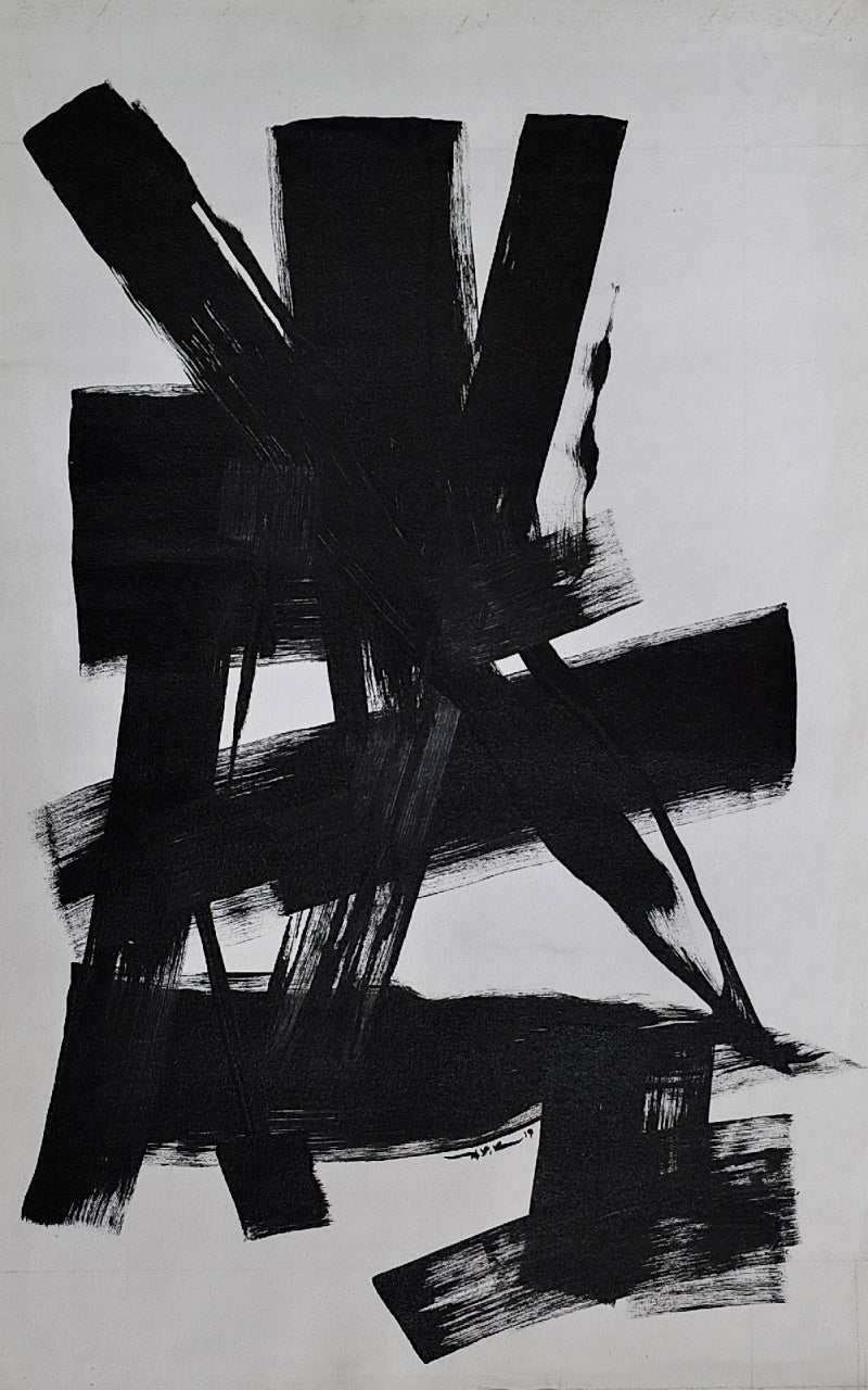 Untitled 12' abstract acrylic painting by artist Anand Kamdar, 22x13 inch, on canvas