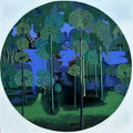 'Untitled 12' nature acrylic painting by artist Shaji Appukuttan, 48x48 inch, on canvas