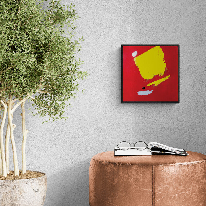 Ashvini Vidhate's 'Untitled 12 (Cosmic Collision)' Painting visualized above a sofa in a contemporary room