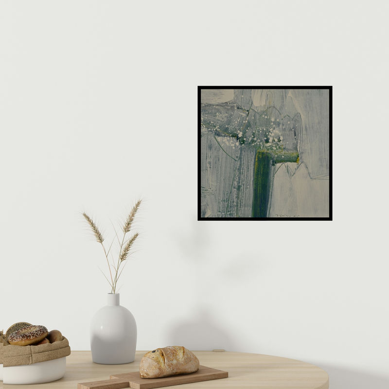 In-situ view of Yogesh Patil's 'Untitled 12' painting in a room