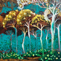 Untitled 12' contemporary acrylic painting by artist Sovon Manna, 12x12 inch, on canvas