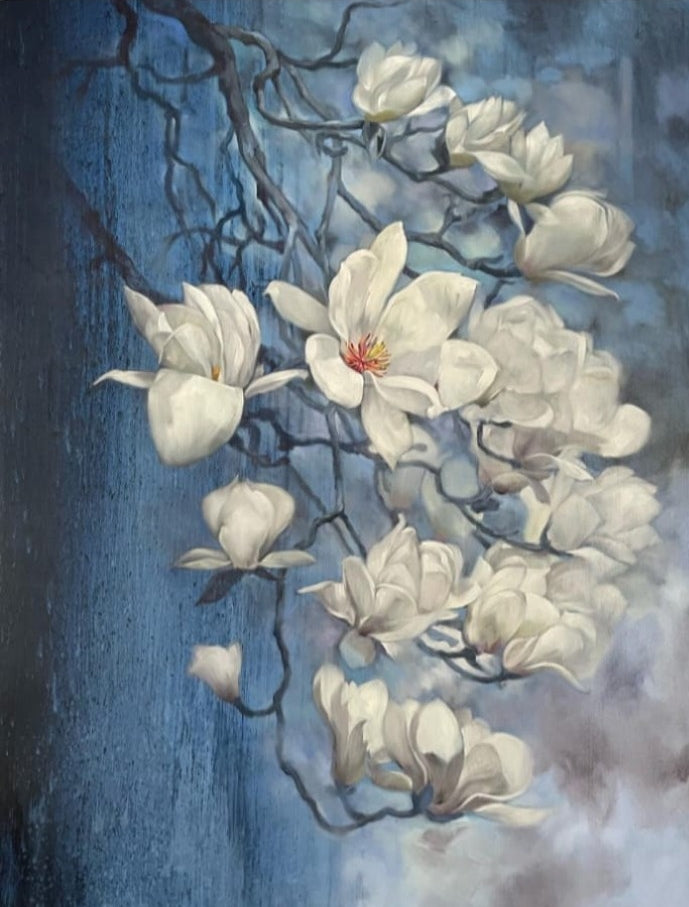 Untitled 12' nature oil painting by artist Namdev M Patil, 42x32 inch, on canvas