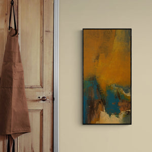In-situ view of Siddhesh Rane's 'Untitled 120' painting in a room
