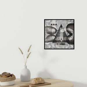 In-situ view of Narendra Jatav's 'Untitled 125 (Cosmic Tapestry)' painting in a room