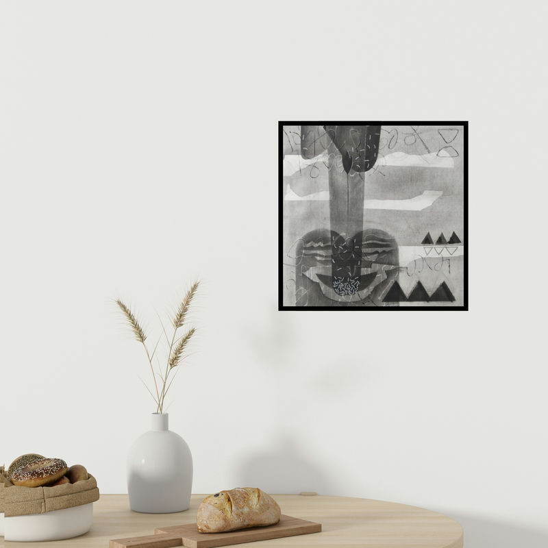 In-situ view of Narendra Jatav's 'Untitled 126 (Cosmic Tapestry)' painting in a room