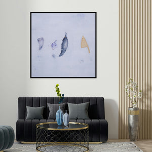 Arvind Patel's 'Untitled 1278 (Untitled)' painting visualized above a sofa in a contemporary room.