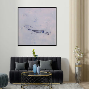 Arvind Patel's 'Untitled 1293 (Untitled)' painting visualized above a sofa in a contemporary room.