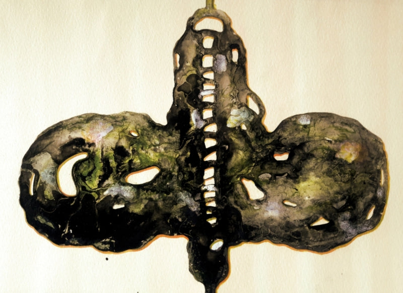 Untitled 13' contemporary mixed-media painting by artist Raosaheb Gagare, 8x12 inch, on canvas
