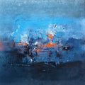 Untitled 13' abstract acrylic painting by artist Dnyaneshwar Dhavale, 36x36 inch, on canvas