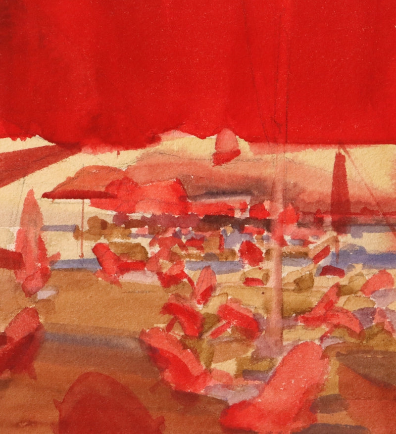 Untitled 13' abstract watercolor painting by artist Sameer Bhitale, 5x4 inch, on paper