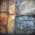 Abstract acrylic painting titled 'Untitled 13', 36x36 inches, by artist Sanjay Akolikar on Canvas