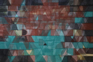 Untitled 131 (Shifting Realities) by Vivek Nimbolkar, Original Mixed Media Abstract Painting on Canvas, X-Large Horizontal Wall Art
