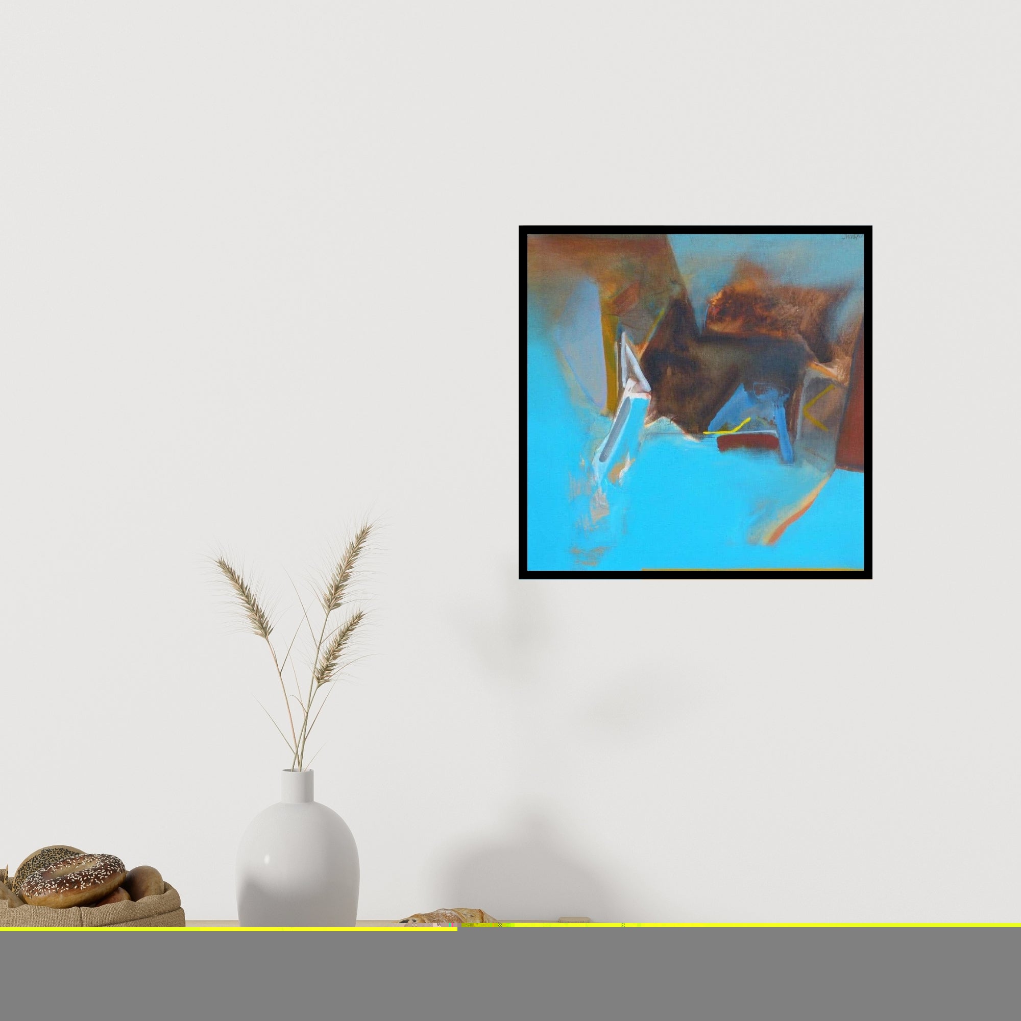 In-situ view of Shrikant Kadam's 'Untitled 133' painting in a room