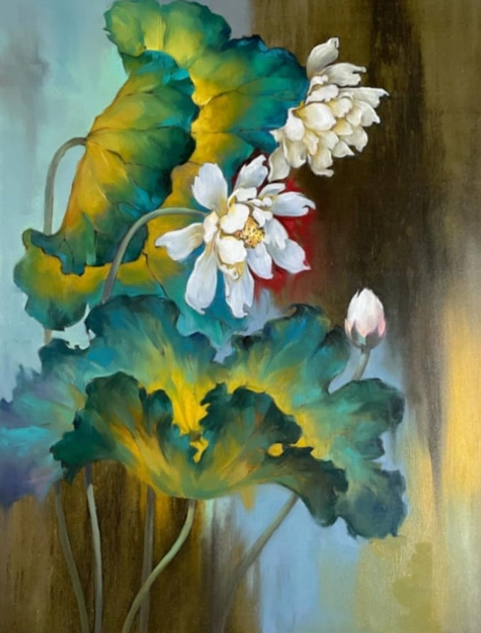 Untitled 14' nature oil painting by artist Namdev M Patil, 42x32 inch, on canvas