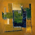 Untitled 14' abstract oil painting by artist Dileep Kosode, 15x15 inch, on canvas