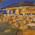 Untitled 14' abstract watercolor painting by artist Sameer Bhitale, 5x4 inch, on paper