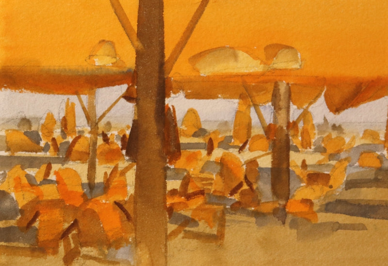 Untitled 15' abstract watercolor painting by artist Sameer Bhitale, 4x6 inch, on paper