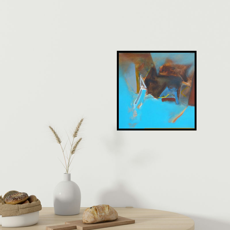 In-situ view of Shrikant Kadam's 'Untitled 152' painting in a room