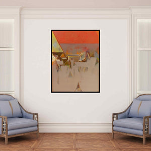 In-situ view of Shrikant Kadam's 'Untitled 154' painting in a room