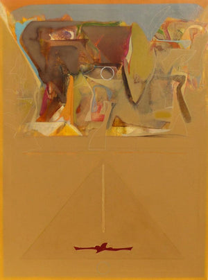 Abstract acrylic painting titled 'Untitled 156', 48x36 inches, by artist Shrikant Kadam on Canvas